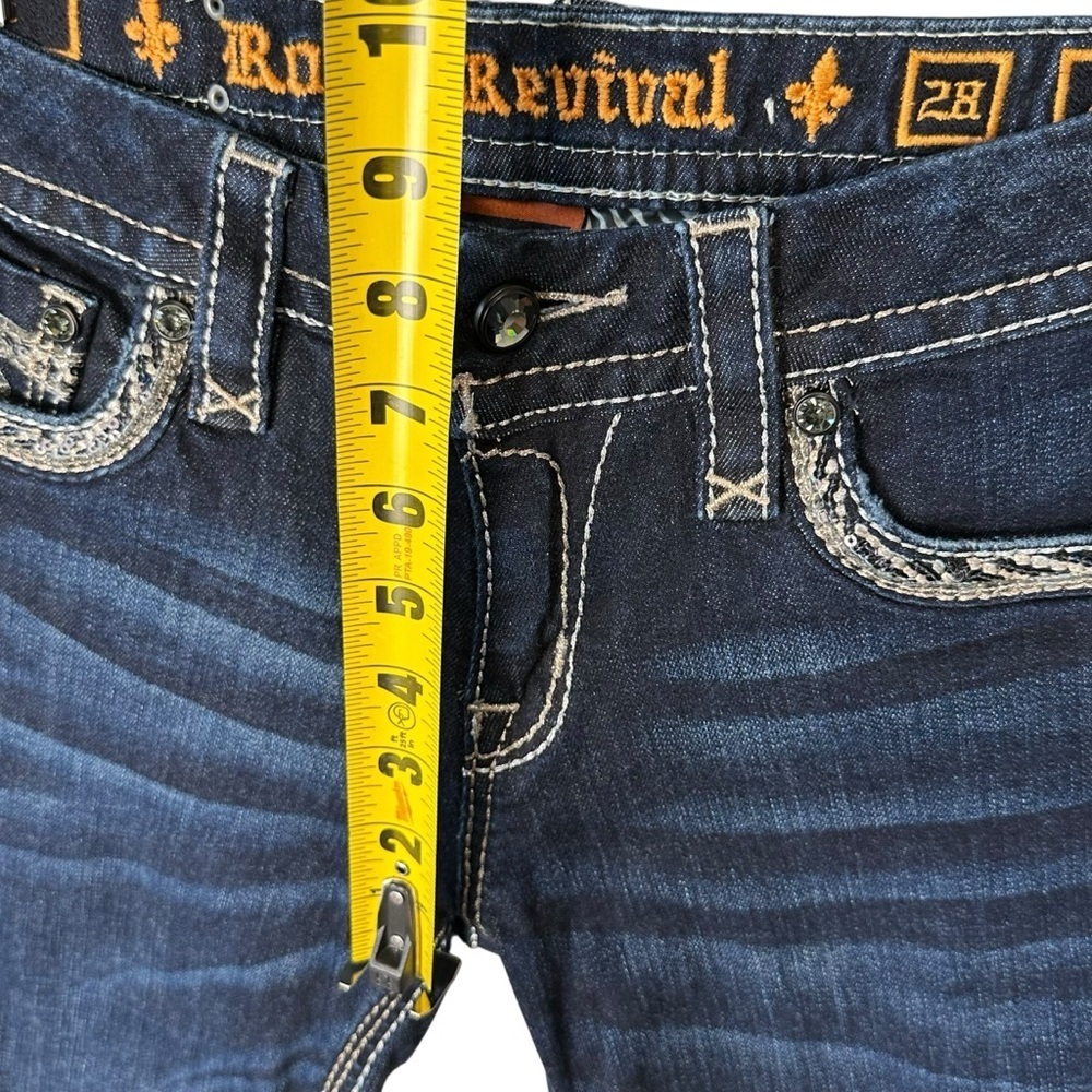 Rock Revival Capri Womens Sz 28 Adorna Boot Cut Low Rise “modified” - Picture 8 of 11